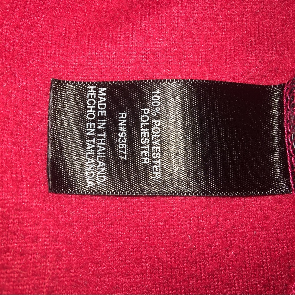 🎁2/$12 LG ST. JOHNS BAY HOLIDAY RED QUARTER ZIP FLEECE PULLOVER JACKET - Picture 6 of 7